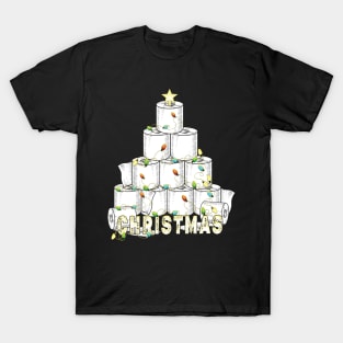 White Toilet Paper Christmas Tree, Funny Xmas Gift, Holiday Party T-Shirt